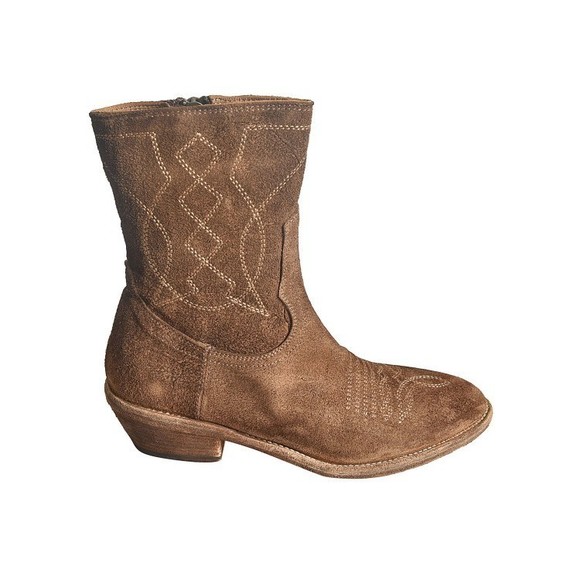 Fauzian Jeunesse Classic Western Ankle Boots With Intricate Stitching - NWT - Picture 1 of 3